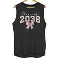 Coquette Bow Preppy Class Of 2038 Girly Girl 2038 Graduation Unisex Tank Top