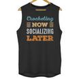 Crocheting Now Minimal Socializing Introvert Vintage Unisex Tank Top Crocheting Now Minimal Socializing Introvert Vintage Unisex Tank Top