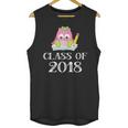 Cute Pink School Owl Class Of 2018 Graduation Unisex Tank Top