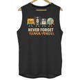 Never Forget Retro Cassette VHS Floppy CD Nostalgia Humor Unisex Tank Top