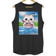 Frutiger Aero Aesthetic Tech Kawaii Ramen Cat Fishes Unisex Tank Top