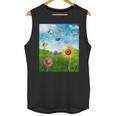 Frutiger Aero Aesthetic Tech Scenery Fishes Sunflower Unisex Tank Top