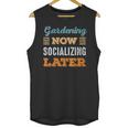 Gardening Now Minimal Socializing Introvert Vintage Unisex Tank Top