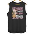 Introvert Guitarist Expressing Words Through Guitar Melody Unisex Tank Top