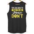 Introvert Tips On How To Talk To Me Please Don't Antisocial Unisex Tank Top