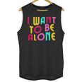 Introvert I Want To Be Alone Retro Wavy Unisex Tank Top