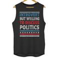 Introvert But Willing To Discuss Politics USA Elections 2024 Unisex Tank Top Introvert But Willing To Discuss Politics USA Elections 2024 Unisex Tank Top