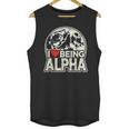 I Love Being Alpha Moonlit Wolf Meme Alpha Introvert Unisex Tank Top
