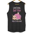 Low Social Battery Cute Snail With House Introvert Cozy Home Unisex Tank Top Low Social Battery Cute Snail With House Introvert Cozy Home Unisex Tank Top
