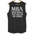 MBA For Men Women Master Degree Graduation Day Unisex Tank Top
