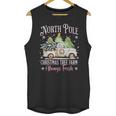 North Pole Tree Farm Merry Christmas Holiday Scene Nostalgia Unisex Tank Top