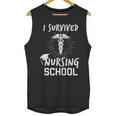 Nursing School Graduation Shirt I Survived RN Gift Unisex Tank Top