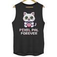 Pixel Art Pet Cat Y2K Retro Vintage Digital Nostalgia Tech Unisex Tank Top