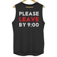 Please Leave By 9 Introvert Party Anti-Social Birthday Unisex Tank Top Please Leave By 9 Introvert Party Anti-Social Birthday Unisex Tank Top