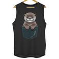 Pocket Otter Lover Introvert Cute Animal Fun Surprise Unisex Tank Top