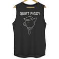 Quiet Piggy Introvert Media Humor Minimalist Line Art Unisex Tank Top