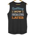 Quilting Now Minimal Socializing Introvert Vintage Unisex Tank Top