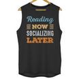 Reading Now Minimal Socializing Introvert Vintage Unisex Tank Top