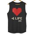 Retro Gamer 1 Life Pixel Heart – 8-Bit Gaming Nostalgia Unisex Tank Top