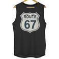 Retro Route 67 Highway Sign Vintage Road Nostalgia Unisex Tank Top