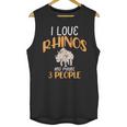 I Like Rhinos And Maybe 3 People Introvert Animal Unisex Tank Top