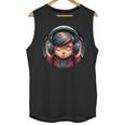 Serene Music Enthusiast With Headphones Introvert Cute Boy Unisex Tank Top Serene Music Enthusiast With Headphones Introvert Cute Boy Unisex Tank Top