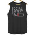 Social Battery 1 Percent Introvert Mood Minimalist Unisex Tank Top Social Battery 1 Percent Introvert Mood Minimalist Unisex Tank Top