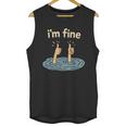 Two Thumbs Up I'm Fine Sarcastic Meme Introvert Humor Unisex Tank Top