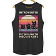 Unique Art For Introverted Cat Fans -Adults Cat Humorous Introvert Small Unisex Tank Top
