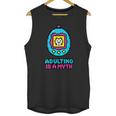 Women's Adulting Is A Myth Retro Pixel Pet Nostalgia Millennials Unisex Tank Top