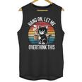 Women's Hang On Let Me Overthink Cat Coffee Retro Introvert Unisex Tank Top Women's Hang On Let Me Overthink Cat Coffee Retro Introvert Unisex Tank Top