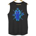 Yk2 Grunge Earthy Blue Cat With Stars Tomboy 90s Nostalgia Unisex Tank Top