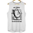 Cat With Coffee On Computer Go Away I'm Introverting Unisex Tank Top Cat With Coffee On Computer Go Away I'm Introverting Unisex Tank Top