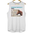 Equinetrovert Definition Equine Horse Riding Introvert Unisex Tank Top