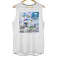 Frutiger Aero Aesthetic Tech Great Wave Of Kanagawa Fishes Raglan Baseball Tee Unisex Tank Top