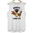 Hoot I Did It Grad Owl Holding Graduation Diploma Congrats Unisex Tank Top