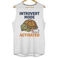 Introvert Mode Activated Low Social Battery Box Turtle Unisex Tank Top