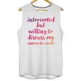 Introverted Willing To Discuss Eastern Box Turtle Introvert Unisex Tank Top Introverted Willing To Discuss Eastern Box Turtle Introvert Unisex Tank Top
