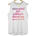 Introverted Willing To Discuss Pyrenean Mastiff Introvert Unisex Tank Top