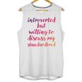 Introverted Willing To Discuss Standardbred Introvert Unisex Tank Top Introverted Willing To Discuss Standardbred Introvert Unisex Tank Top