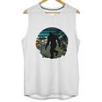 Just Me And My Yeti Retro Sunset Mountain Hiking Introvert Unisex Tank Top