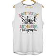 Last Day Autographs 1st Grade Graduation Boys Girls Groovy Unisex Tank Top