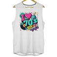 I Love The 70s Retro Cassette Roller Vinyl Disco Nostalgia Premium Tri-Blend Unisex Tank Top