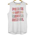 Peace Out Middle School Graduation Groovy Last Day Of School Unisex Tank Top