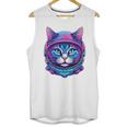 Retro 80s Cat In Space Suit Nostalgia Cat Vintage Astronaut Unisex Tank Top