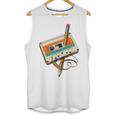 Retro Cassette Tape & Pencil Rewind Nostalgia Party 80s 90s Unisex Tank Top