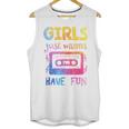 Retro Girls Just Wanna Have Fun Nostalgia 1980s 80's Premium Tri-Blend Unisex Tank Top