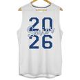 Senior 2026 Graduation Varsity Navy Blue On The Back Unisex Tank Top