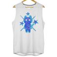 Yk2 Grunge Earthy Blue Cat With Stars Tomboy 90s Nostalgia Premium Tri-Blend Unisex Tank Top