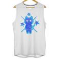 Yk2 Grunge Earthy Blue Cat With Stars Tomboy 90s Nostalgia Unisex Tank Top